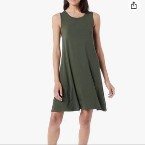 LA Hearts Solid Knit Swing Dress Olive